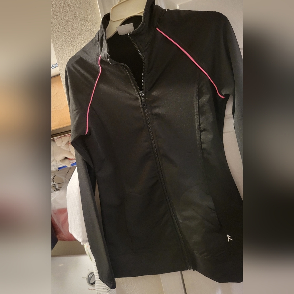 Danskin Black Jacket with Pink Trim - Picture 2 of 3